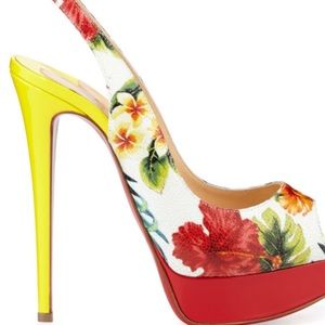 Christian Louboutin Lady peep sling back 150 38.5